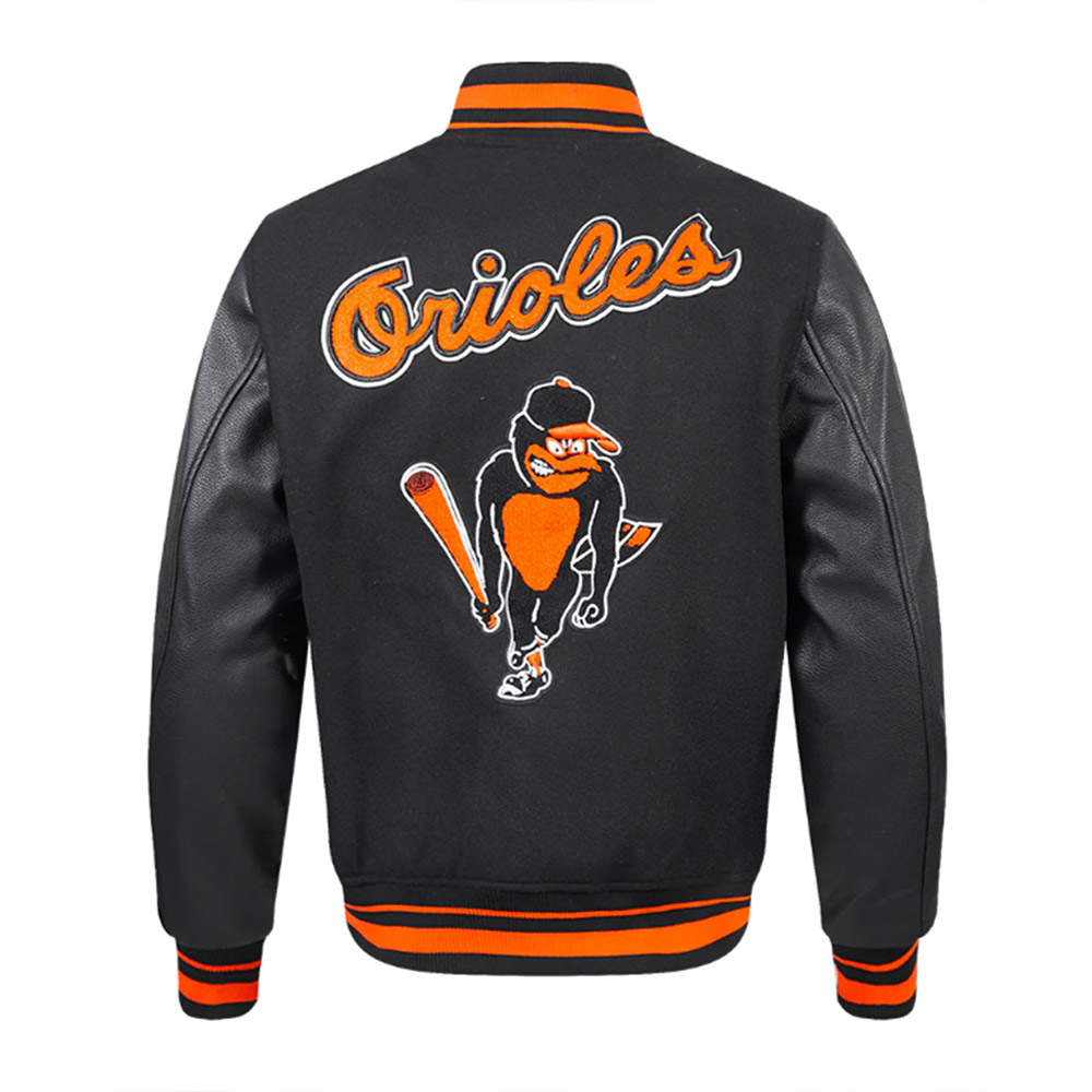 Baltimore Orioles Retro Classic Rib Varsity Jacket - Image 3