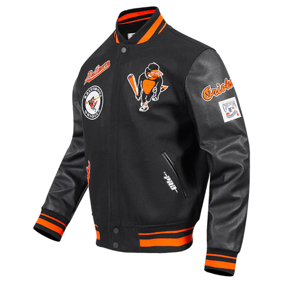 Baltimore Orioles Retro Classic Rib Varsity Jacket - Image 6