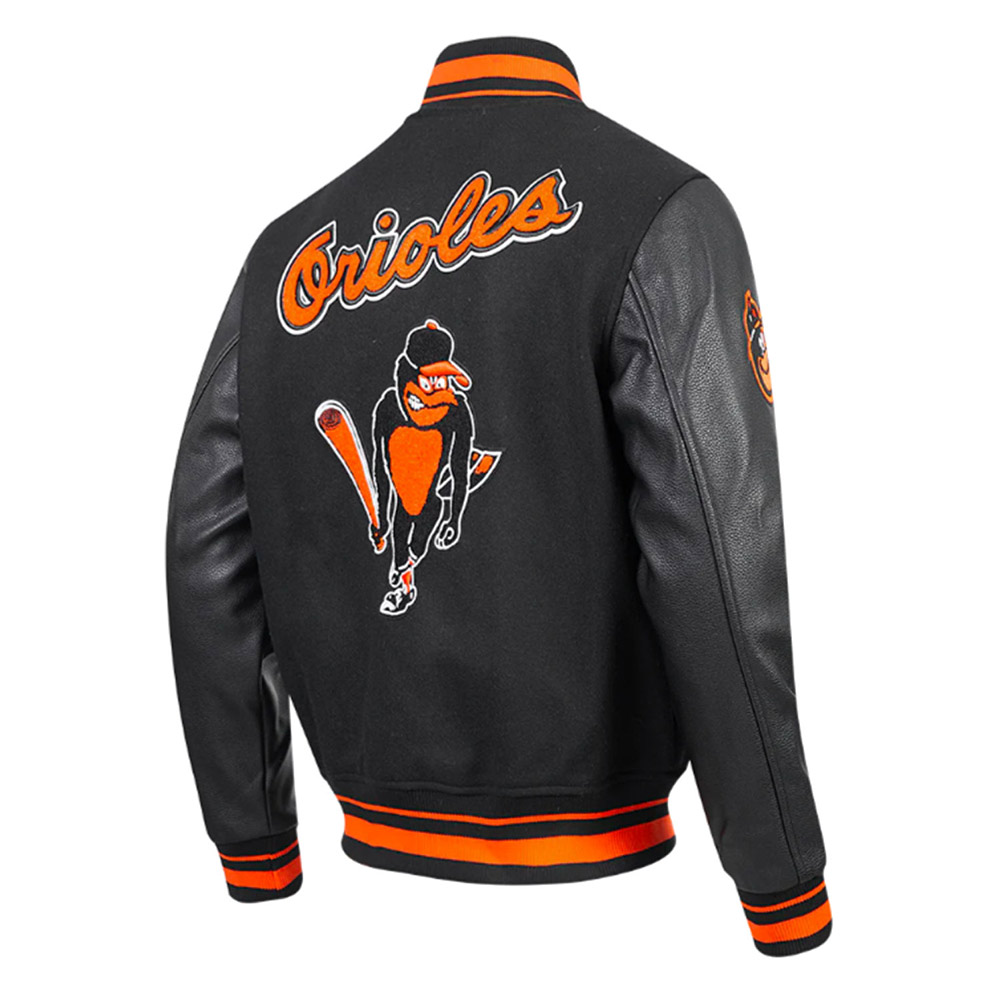 Baltimore Orioles Retro Classic Rib Varsity Jacket - Image 8