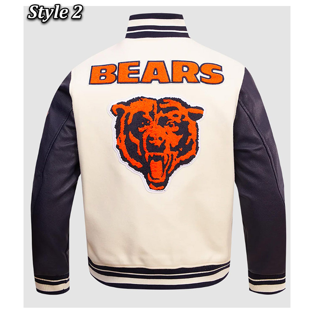 Chicago Bears Retro Classic Rib Varsity Jacket - Image 4