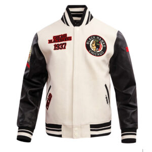 Chicago Blackhawks Retro Classic Rib Varsity Jacket