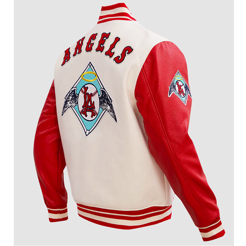 Los Angeles Angels Retro Classic Rib Varsity Jacket - Image 8