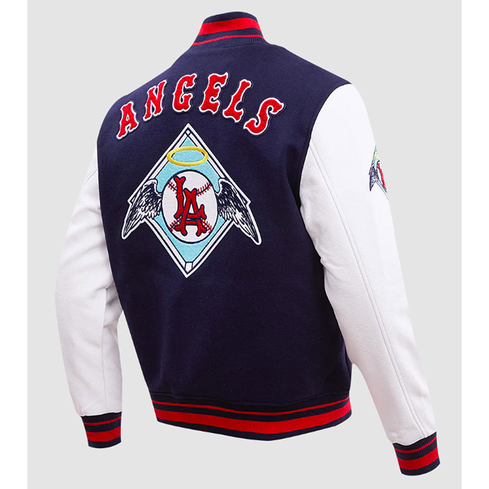 Los Angeles Angels Retro Classic Rib Varsity Jacket - Image 7
