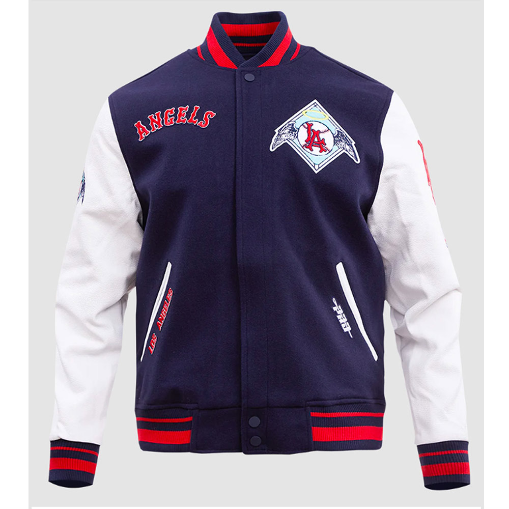 Los Angeles Angels Retro Classic Rib Varsity Jacket - Image 2