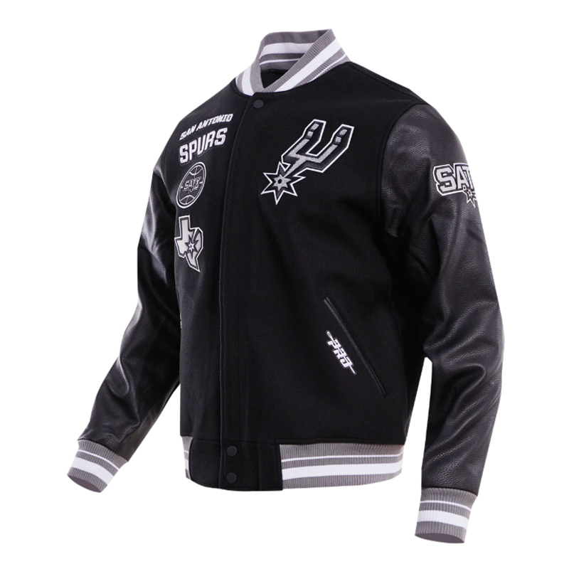 San Antonio Spurs Retro Classic Rib Varsity Jacket - Image 6