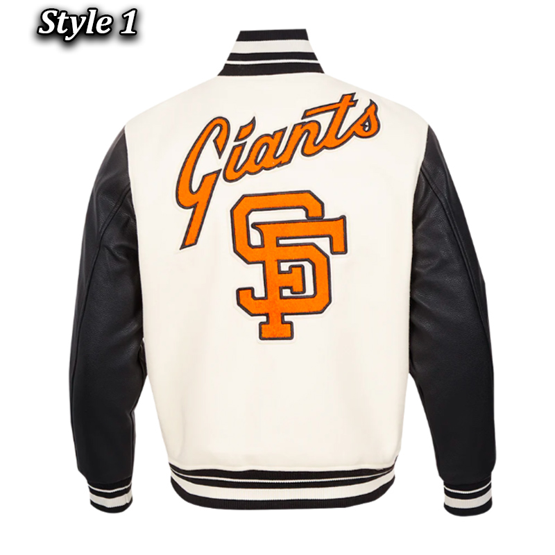 Retro Classic Rib San Francisco Giants Varsity Jacket - Image 4