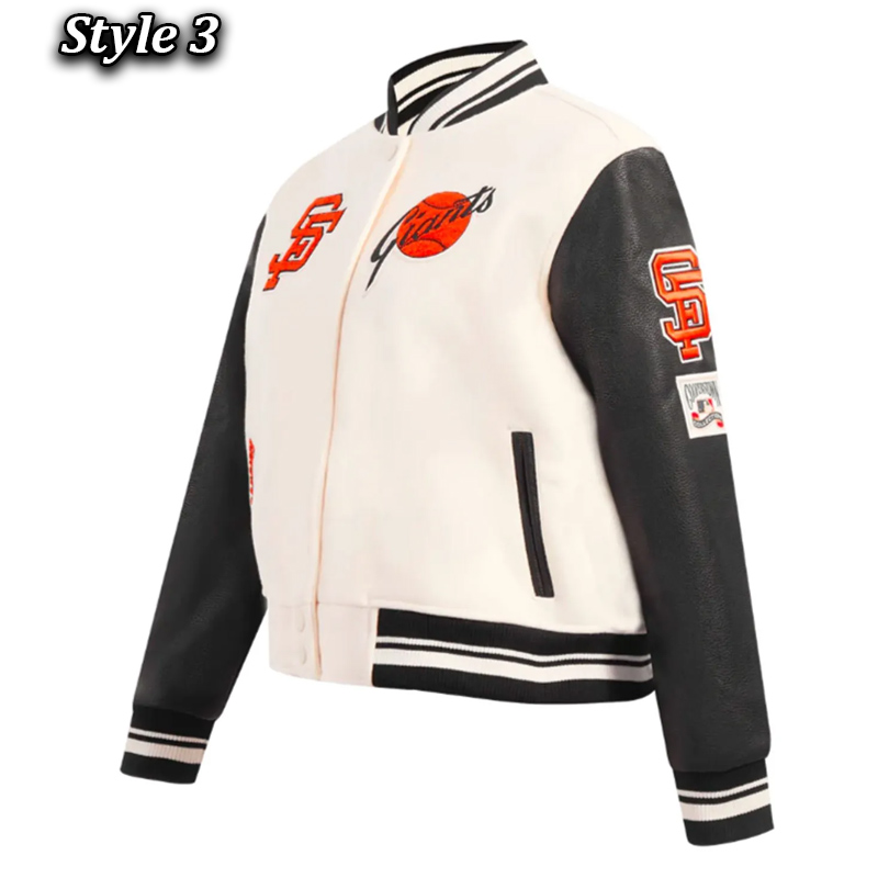 Retro Classic Rib San Francisco Giants Varsity Jacket - Image 9