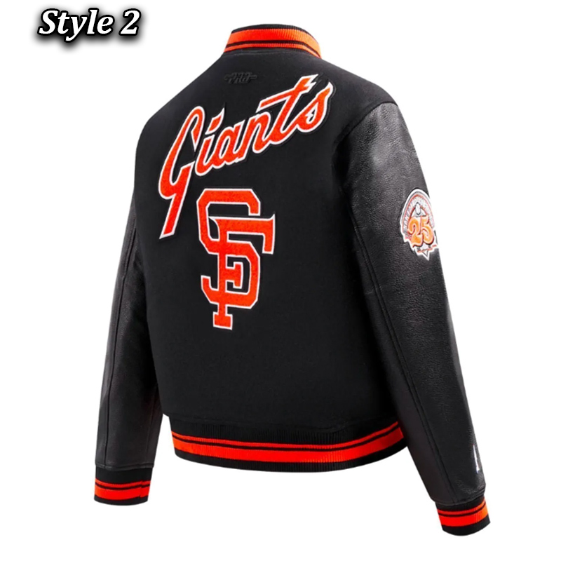 Retro Classic Rib San Francisco Giants Varsity Jacket - Image 11