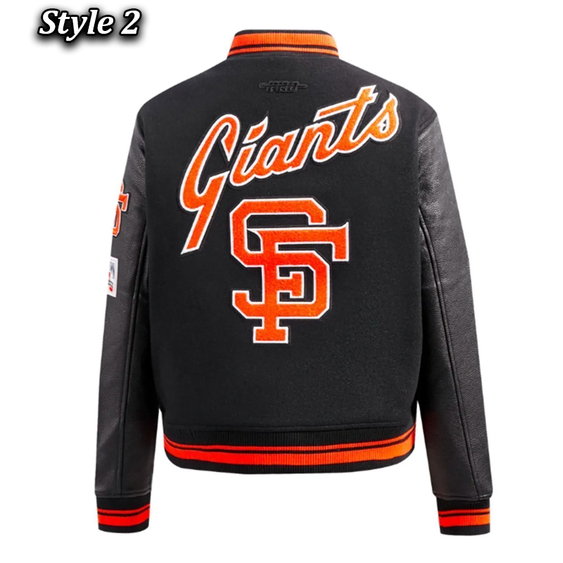 Retro Classic Rib San Francisco Giants Varsity Jacket - Image 5