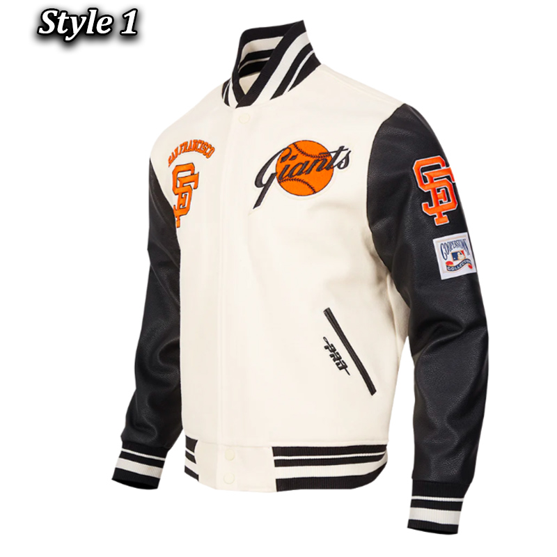 Retro Classic Rib San Francisco Giants Varsity Jacket - Image 7