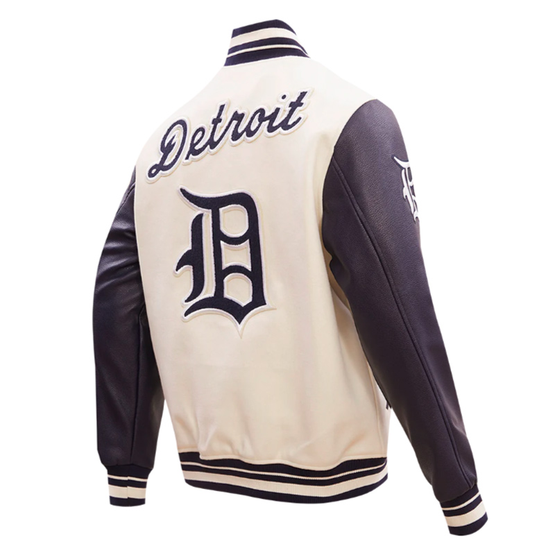 Retro Detroit Tigers Classic Rib Varsity Jacket - Image 8