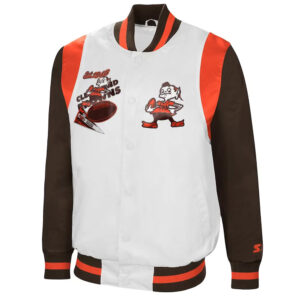 Cleveland Browns Retro The All-American White/Brown Jacket
