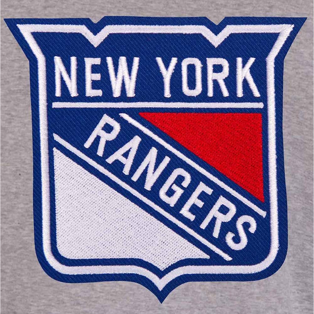NY Rangers Gray/Royal Varsity Wool Jacket - Image 3