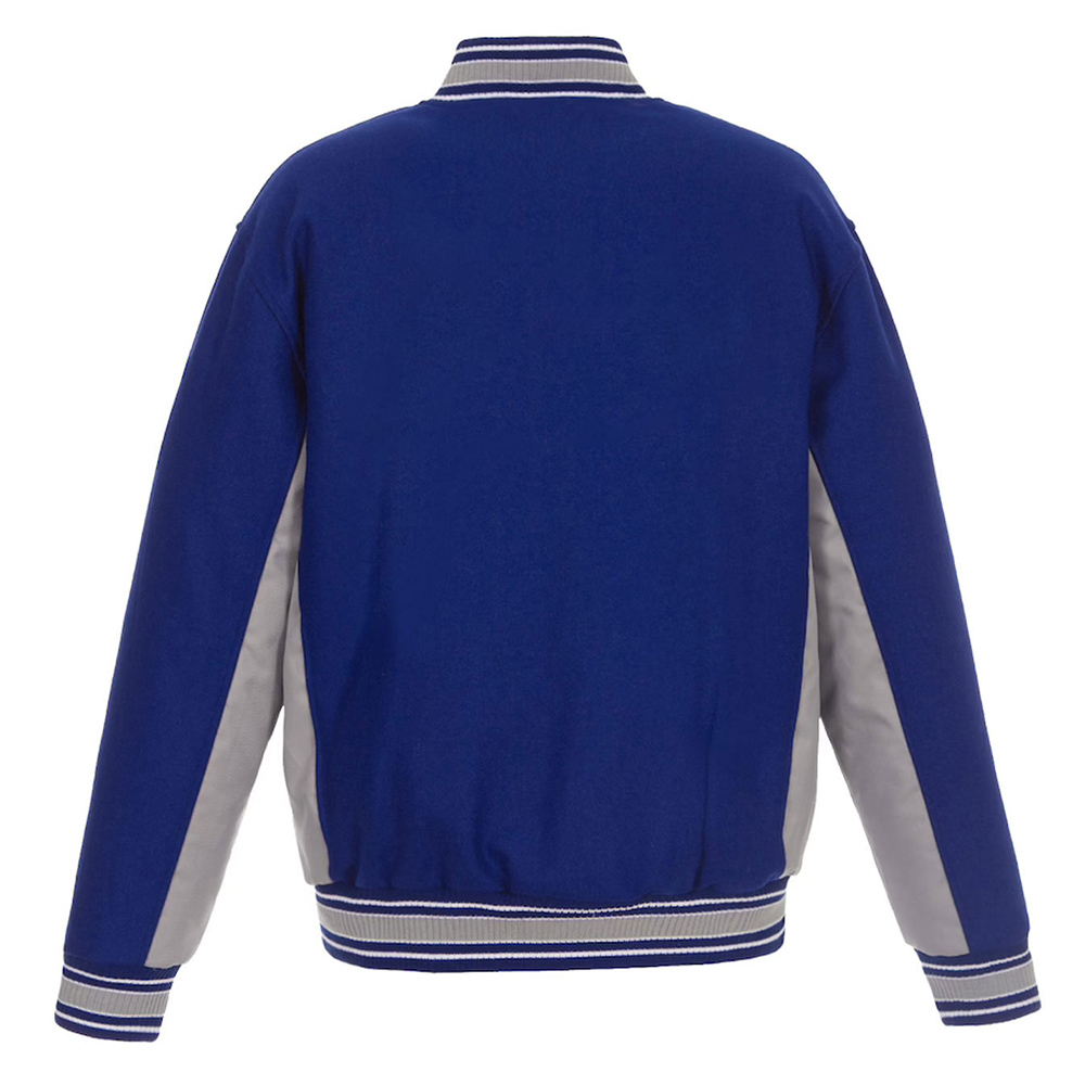 NY Rangers Wool Poly-Twill Accent Royal/Gray Jacket - Image 2