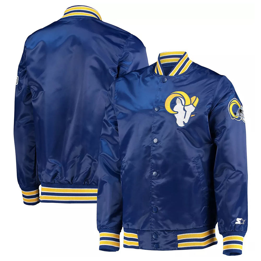 Royal Los Angeles Rams Retro The Diamond Jacket - Image 3