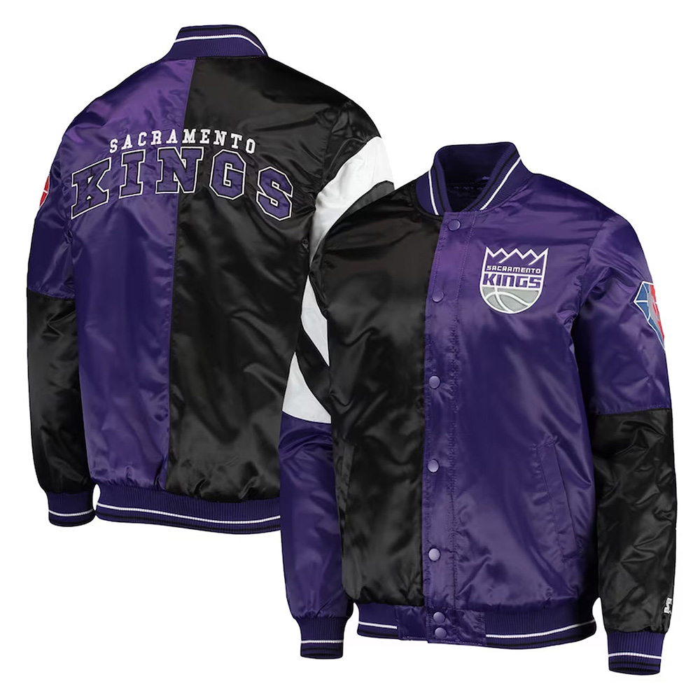 Sacramento Kings 75th Anniversary Leader Black and Purple Jacket - Image 3