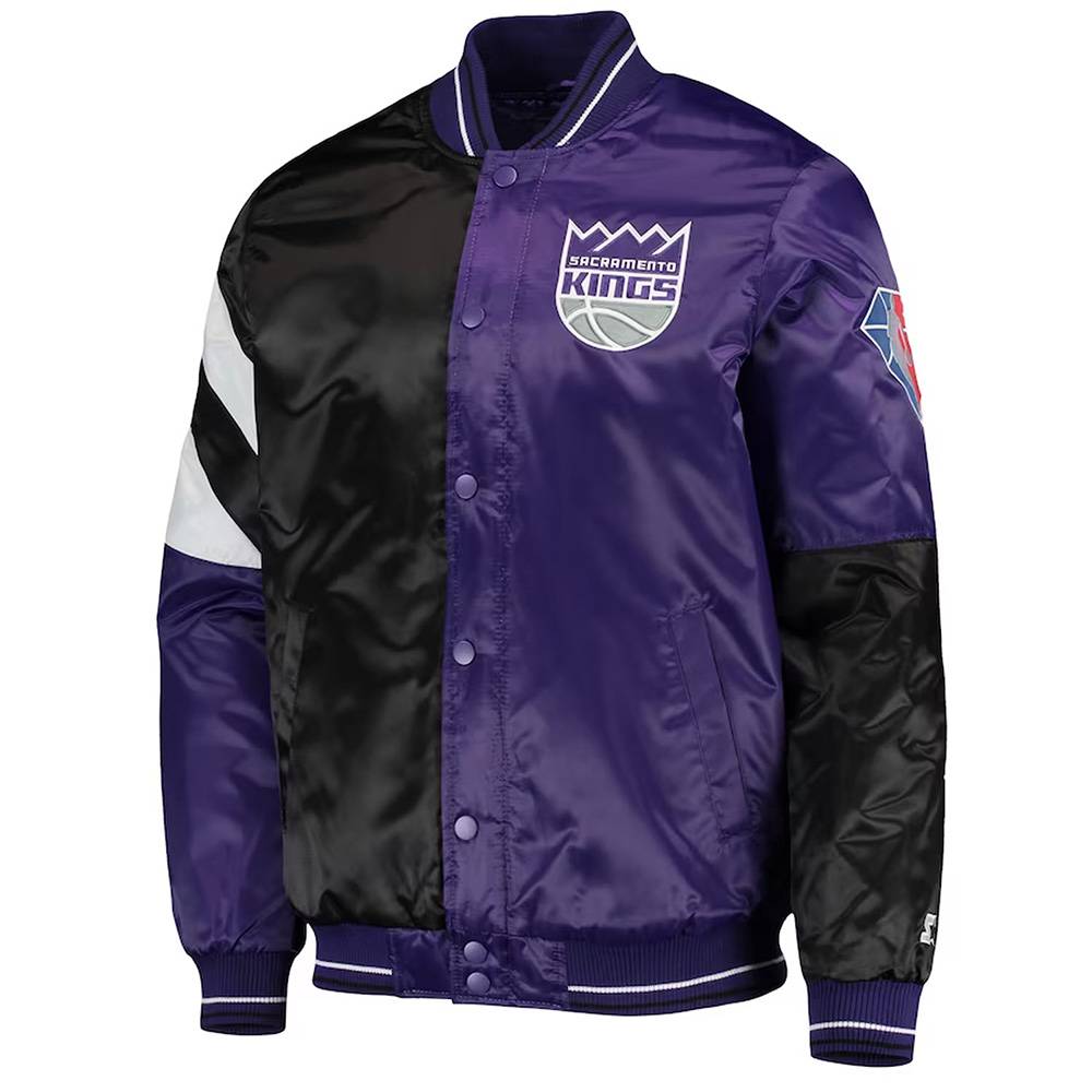 Sacramento Kings 75th Anniversary Leader Black and Purple Jacket