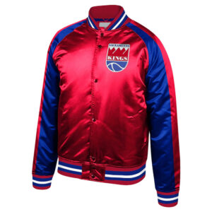 Sacramento Kings Colorblock Red and Blue Satin Jacket