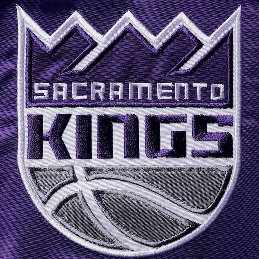 Sacramento Kings The Enforcer Purple and Black Satin Jacket - Image 6