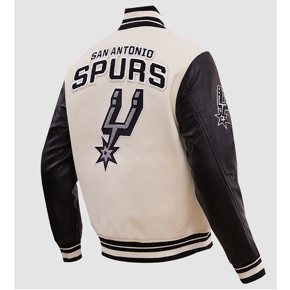 San Antonio Spurs Retro Classic Rib Varsity Jacket - Image 7