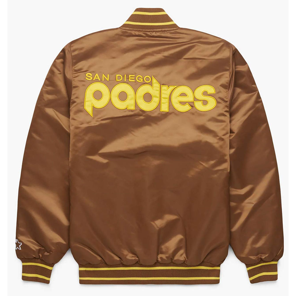 San Diego Padres Brown Bomber Jacket - Image 2