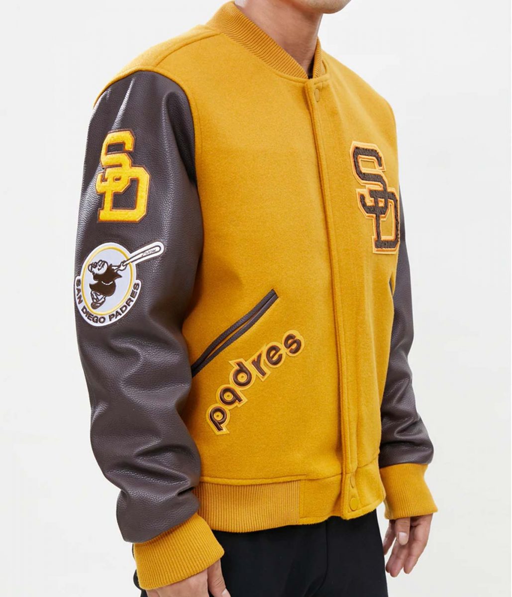 Logo San Diego Padres Full-Zip Varsity Orange/Yellow Jacket - Image 5