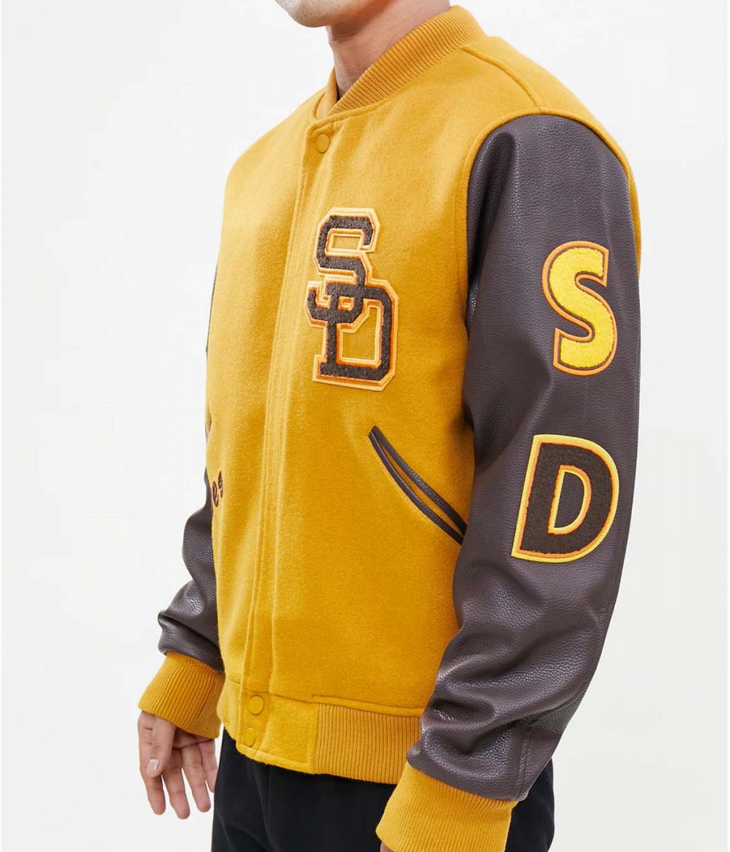 Logo San Diego Padres Full-Zip Varsity Orange/Yellow Jacket - Image 7