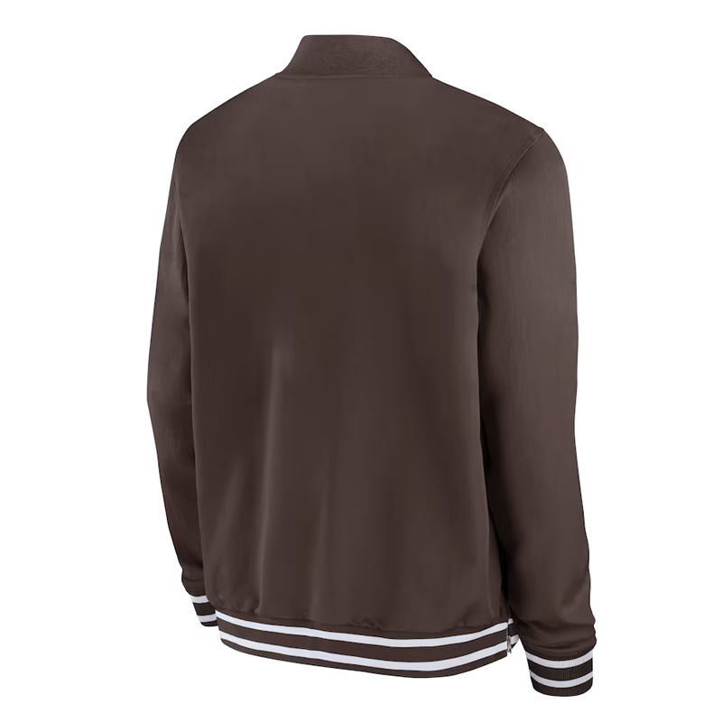 San Diego Padres Full-Zip Brown Bomber Jacket - Image 2