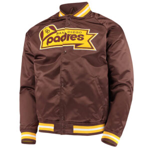 San Diego Padres Brown Lightweight Satin Jacket