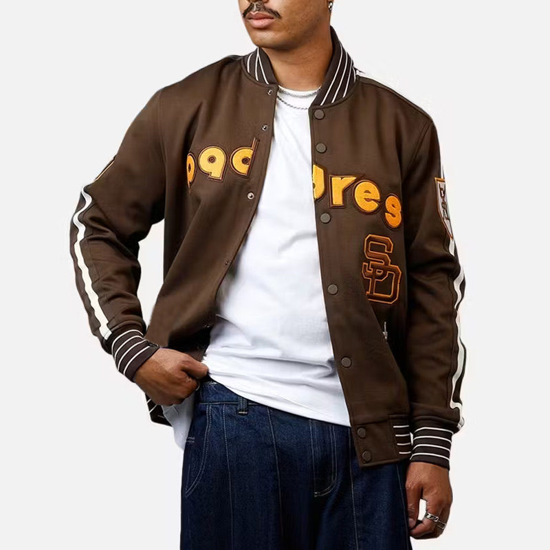 San Diego Padres Logo Game Day Brown Jacket - Image 3