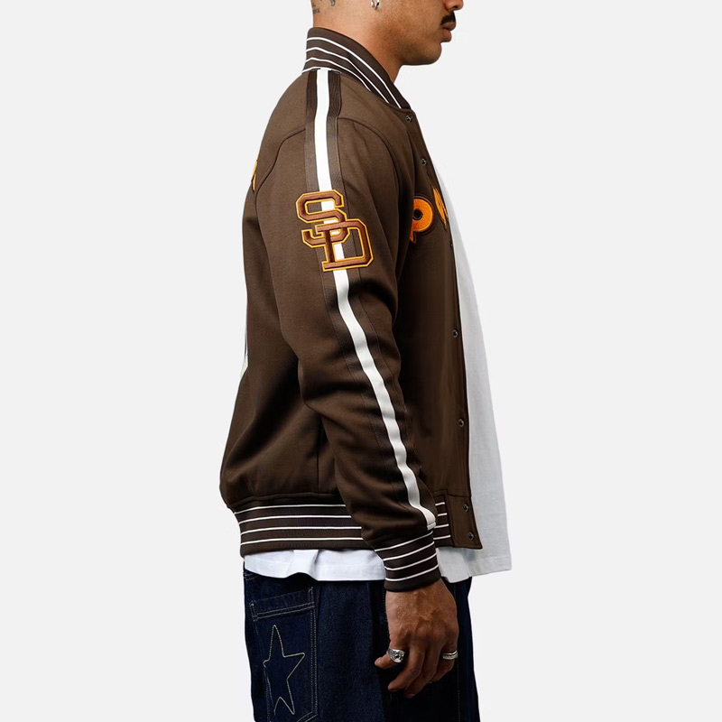 San Diego Padres Logo Game Day Brown Jacket - Image 6
