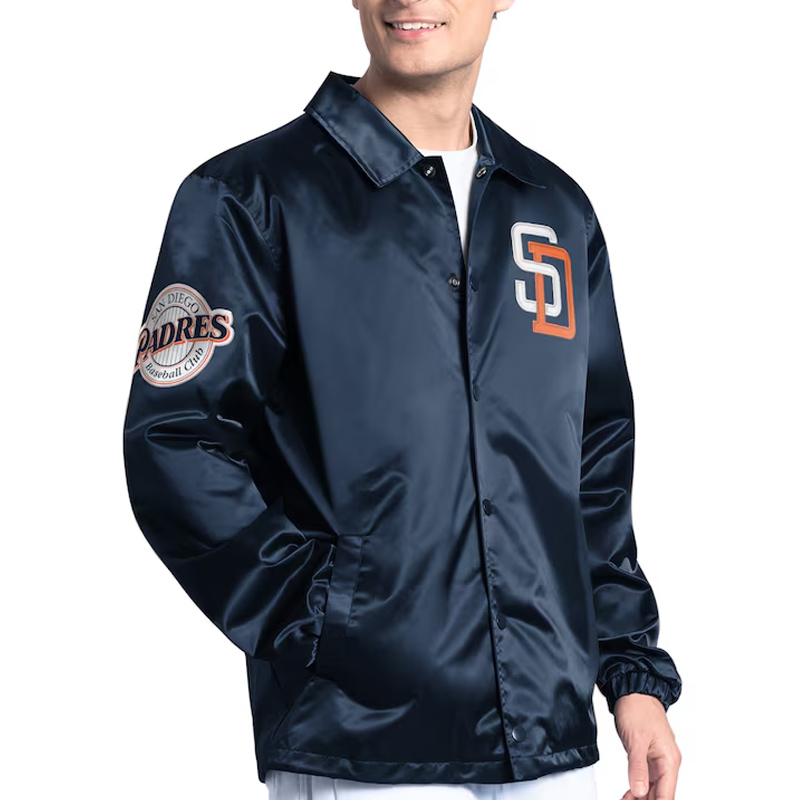San Diego Padres Point Man Coaches Navy Jacket