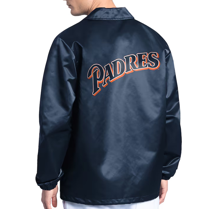San Diego Padres Point Man Coaches Navy Jacket - Image 2