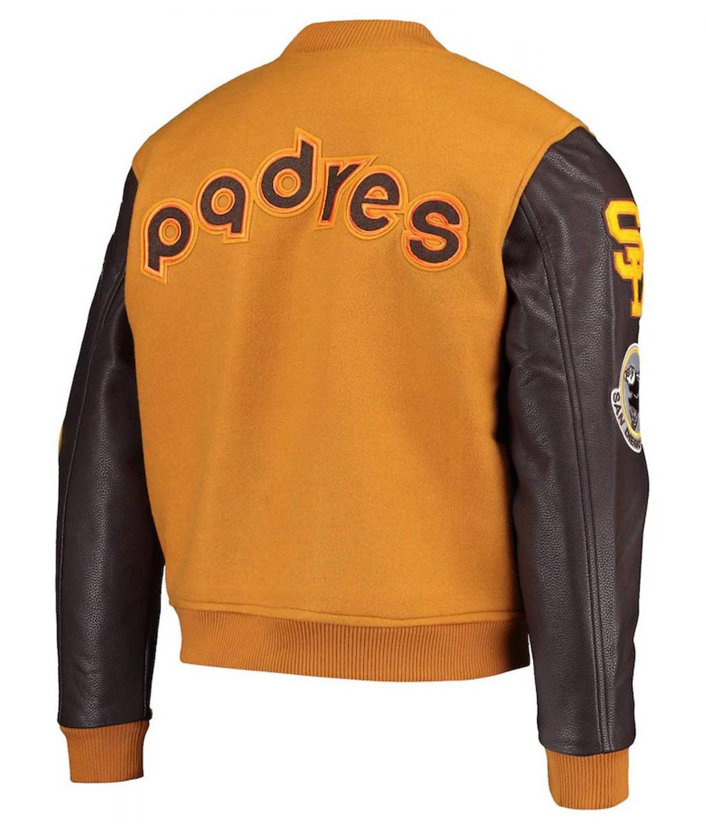 Logo San Diego Padres Full-Zip Varsity Orange/Yellow Jacket - Image 4