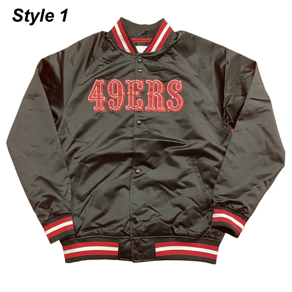 San Francisco 49ers Lightweight Black Satin Jacket