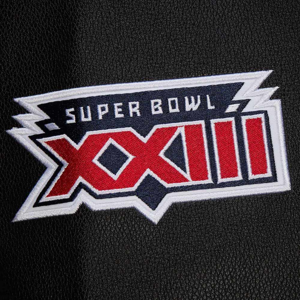 San Francisco 49ers Blackout Vintage Logo Varsity Jacket - Image 4