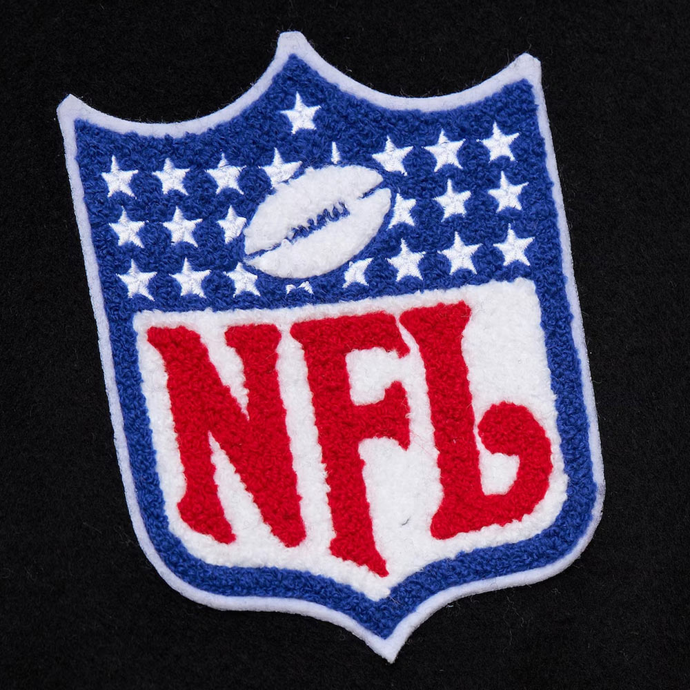 San Francisco 49ers Blackout Vintage Logo Varsity Jacket - Image 7