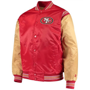 San Francisco 49ers Scarlet and Gold Satin Jacket