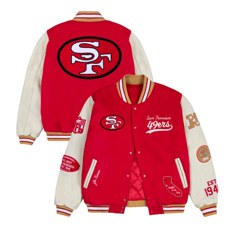 San Francisco 49ers Go Niners Letterman Jacket - Image 3
