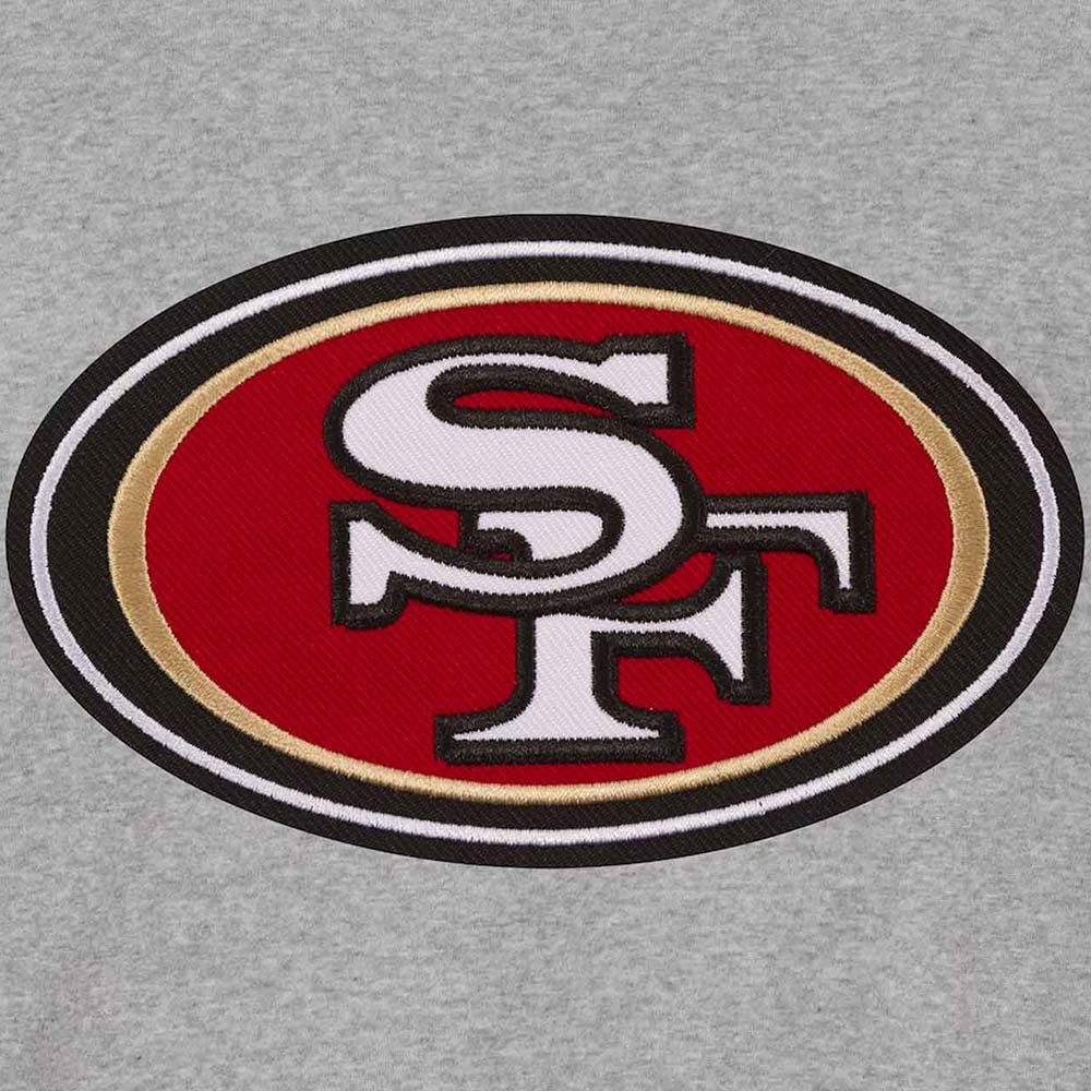 San Francisco 49ers Varsity Gray and Black Wool Jacket - Image 4