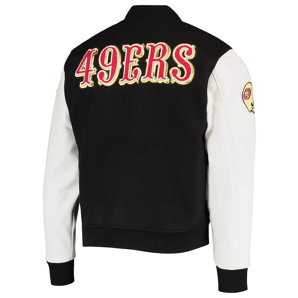 San Francisco 49ers Logo Letterman Jacket - Image 4
