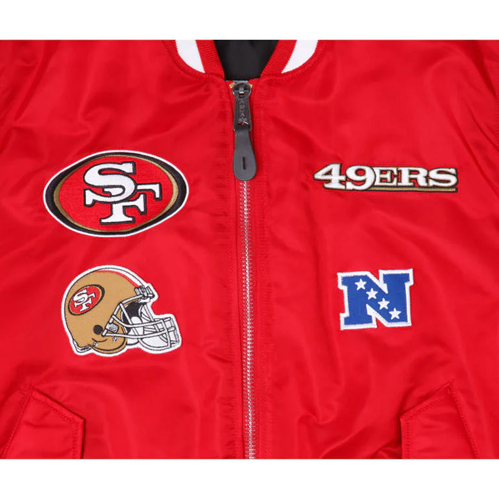 San Francisco 49ers Bomber MA-1 Jacket - Image 3