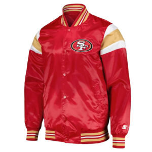 San Francisco 49ers Midweight Red Satin Jacket