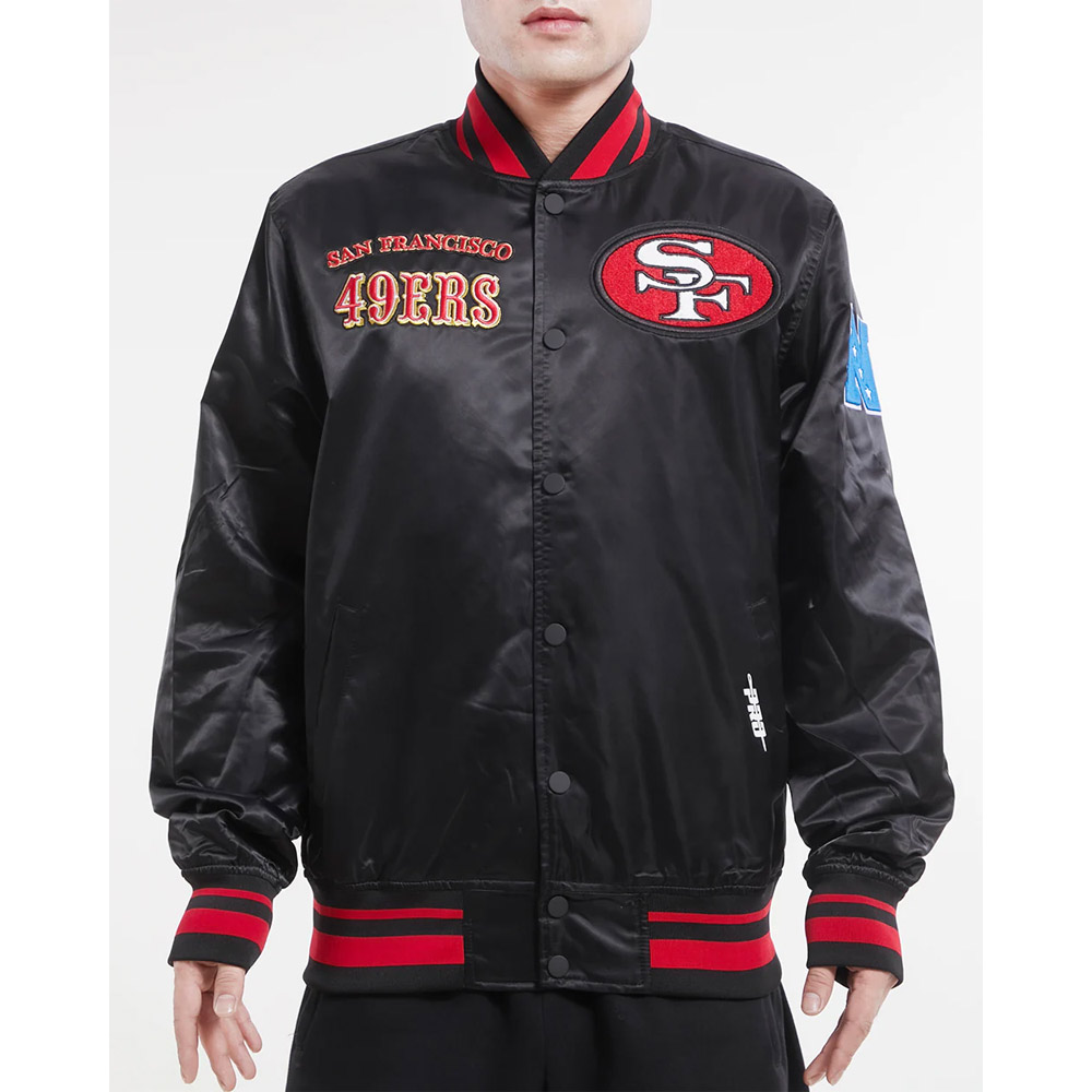 San Francisco 49ers Retro Classic Rib Jacket - Image 2