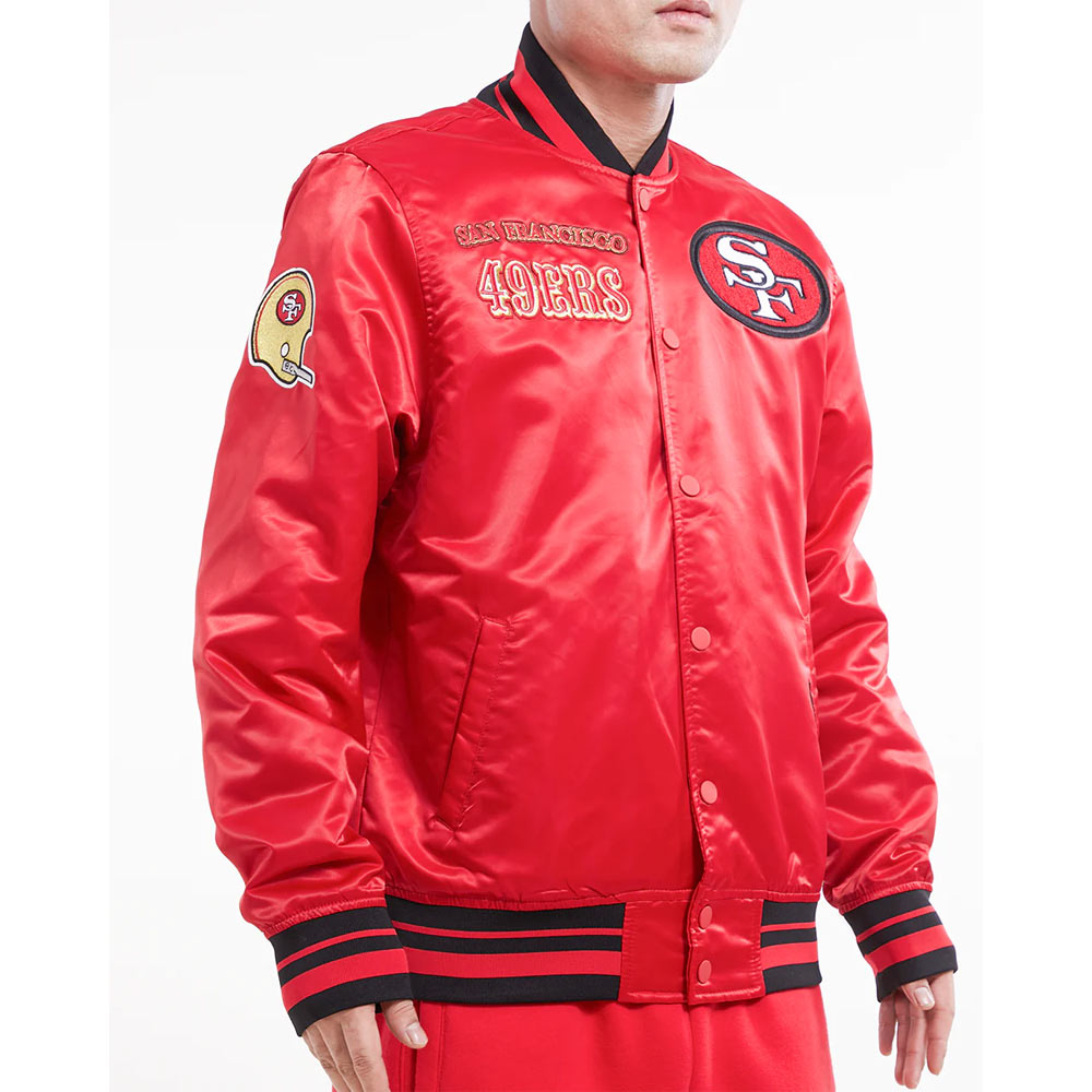 San Francisco 49ers Retro Classic Rib Jacket - Image 7
