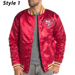 San Francisco 49ers Scarlet Satin Jacket
