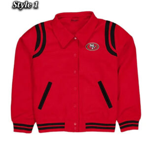 San Francisco 49ers Sport Night Teddy Varsity Jacket