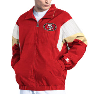 San Francisco 49ers Yard Line Scarlet Full-Zip Jacket