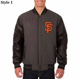 Charcoal/Black San Francisco Giants Varsity Jacket