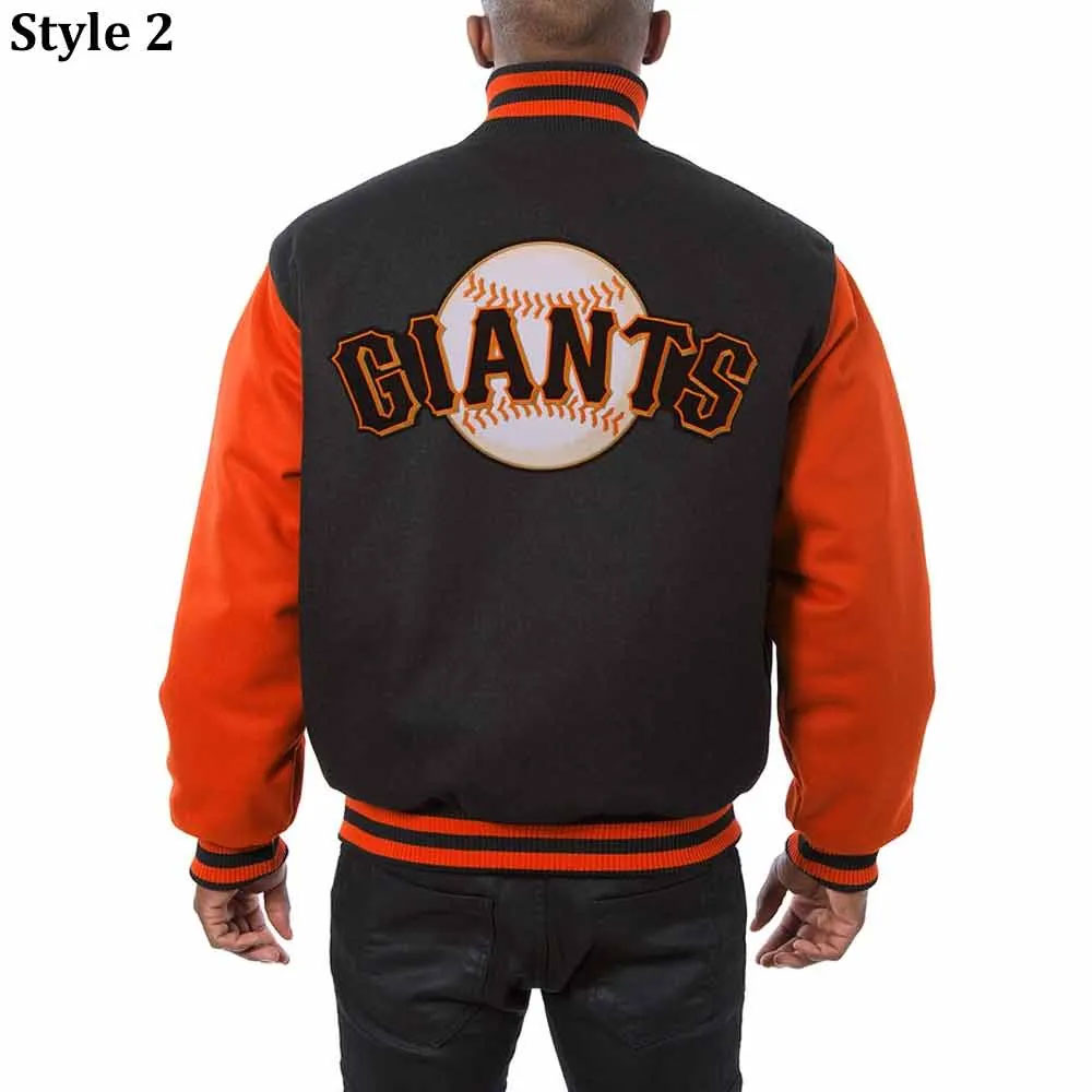 San Francisco Giants Varsity Orange/Black Wool Jacket - Image 4